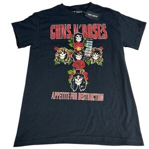 Guns N' Roses Appetite for Destruction T-Shirt Hot Topic Black Small GNR HOF NWT